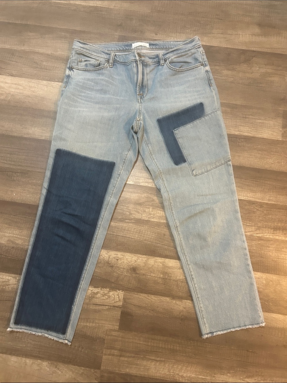 LOFT Women’s Jeans Boyfriend Patchwork Size 8